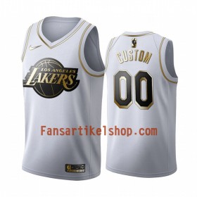 NBA Los Angeles Lakers Trikot Benutzerdefinierte Nike 2019-2020 Weiß Golden Edition Swingman - Herren